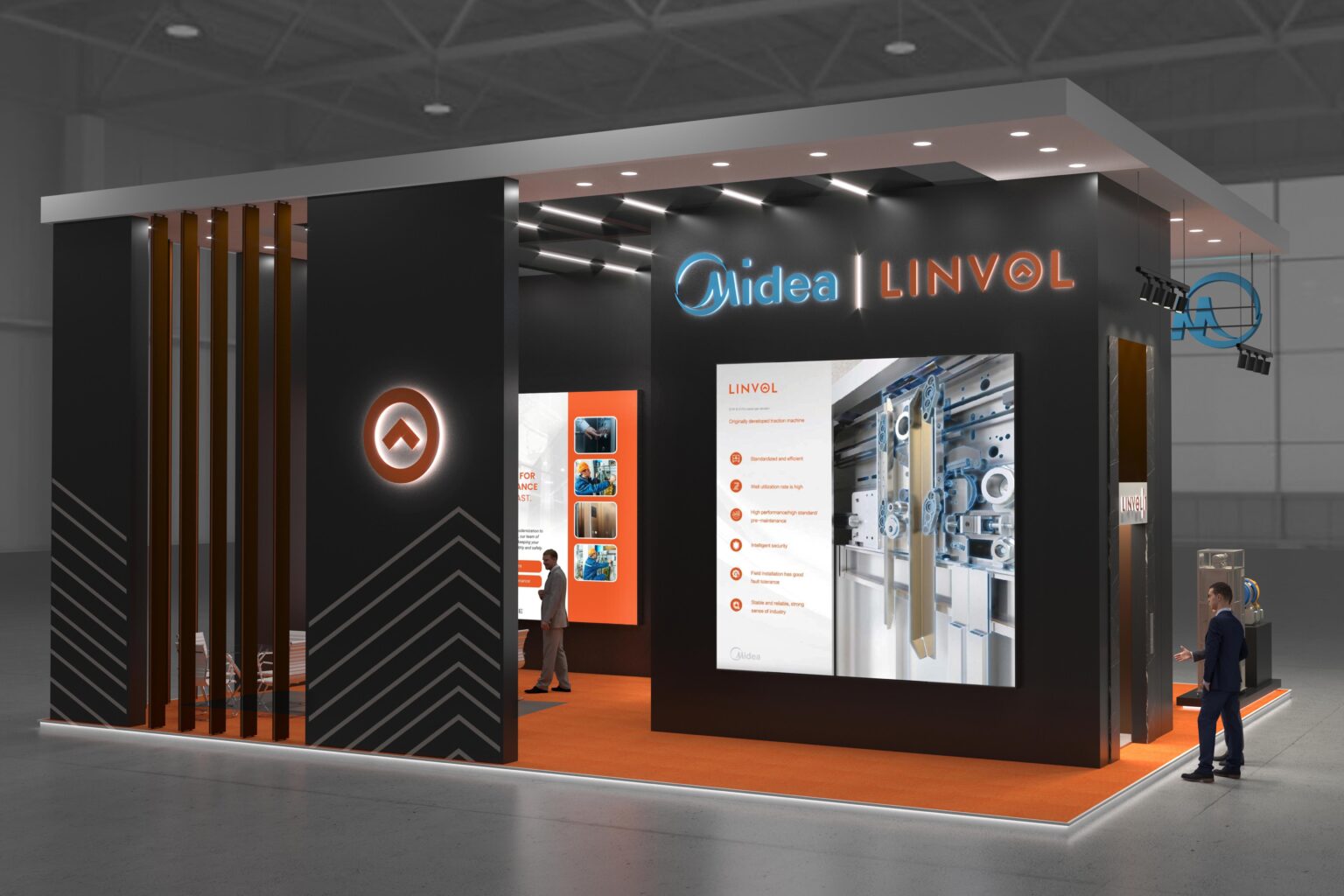 Dubai, United Arab Emirates - May 17, 2022: Exhibitor business stand at 'Airport Show 2022' - the world's largest annual event dedicated to the global airports industry - at Dubai World Trade Centre.